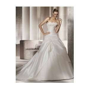    2012 New Arrival Satin Draped A line Wedding Dress 