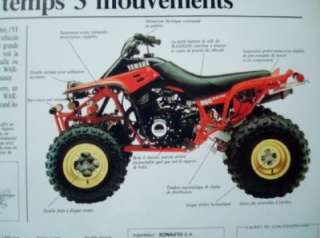 YAMAHA YF 350 WARRIOR QUADBIKE SALES SHEET (FRENCH).  