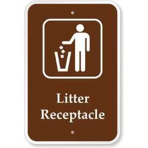  Litter Receptacle(with Graphic) Diamond Grade Sign, 18 x 
