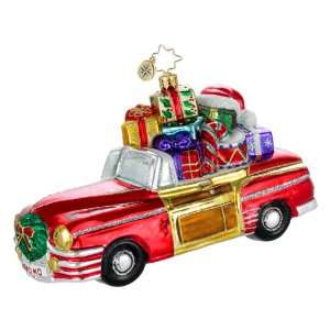  RADKO SUPER CRUISER Woody Car Christmas Glass Ornament 