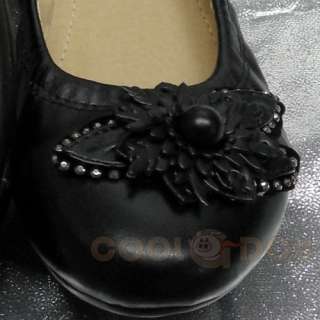 Womens Fashion Casual Flats Shoes FLOWER 13 Black NEW  