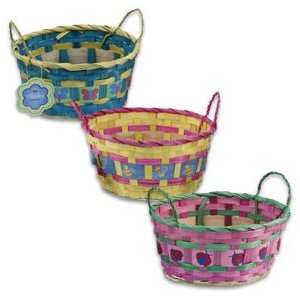  Bamboo Wood Strip Basket 4.5 Inches Height Case Pack 144 