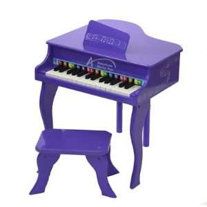    Childrens 30 key Toy Purple Wood Piano with Seat Toys & Games