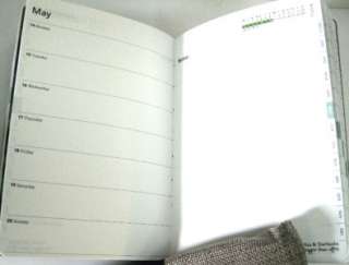 2012 Starbucks Coffee Bamboo Finish Planner Diary Agenda with pouch 