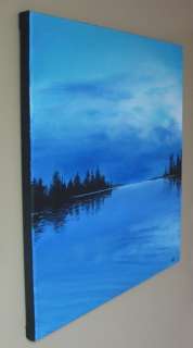 Original PAINTING by CES  Landscape Camping Lake Sky Canada Art 