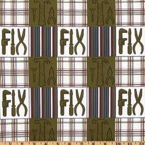   Be A Man Fix It Plaid Green Fabric By The Yard Arts, Crafts & Sewing