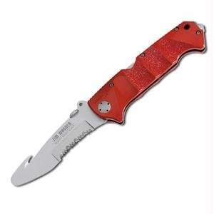  Jim Wagner Rescue Knife, Red FRN Handle, ComboEdge Sports 