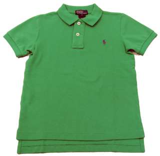 Ralph Lauren Boys Green Pique Polo Shirt NWT $29  