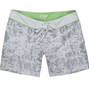  Fox Racing Womens Snap Crackle Board Shorts   5/White 