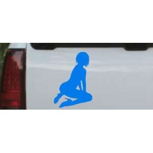 Blue 22in X 15.0in    Sexy Girl Silhouettes Car Window Wall Laptop 