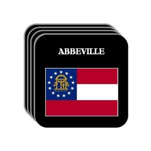  US State Flag   ABBEVILLE, Georgia (GA) Set of 4 Mini 