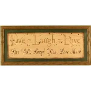  Live Well Laugh Often Love Much Sign Print Picture