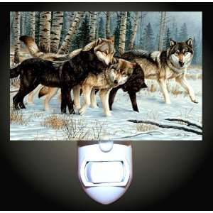  Wolf Pack in the Snow Decorative Night Light