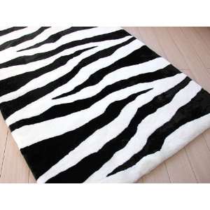  Sheepskin Zebra Design Rug MROSW170x240 (Black/White) (4H 