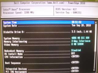 Dell PowerEdge 2650 Server Dual 3.2GHz Xeon 4GB No HD  