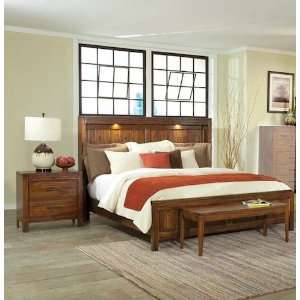  Errickson Place King Panel Bed In Tobacco Finish by 