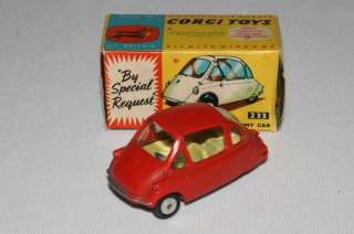 Corgi 1960s Heinkel Economy Car, #233 with Box, Nice Original  