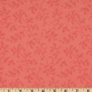  56 Wide Jacquard Swirling Vines Salmon Fabric By The 