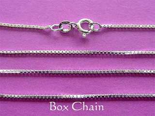 Solid 925 Sterling Silver Box Chain Necklace 80cm 32  