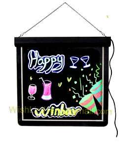 Flashing Neon Dry Erase Board Lighted Open Sign 17x17  