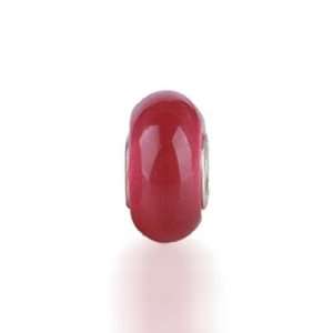 Murano Style Glass Lampwork Bead Fits Pandora Opaque Crimson Red 14mm 