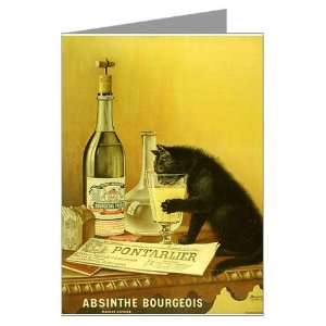  Absinthe Bourgeois Chat Noir Greeting Cards Packa Vintage 