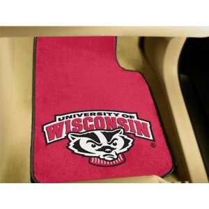 BSS   Wisconsin Badgers NCAA Car Floor Mats (2 Front) Badger Logo