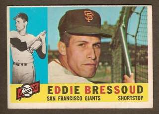 1960 Topps Baseball #253 Eddie Bressoud Giants VG/EX  