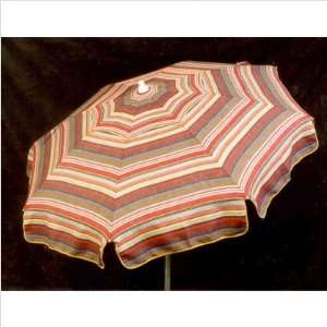  Bundle 97 Brown and Red Striped Acrylic Umbrella with Base 