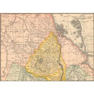 McNally 1886 Antique Map of Abyssinia and Upper Nubia 