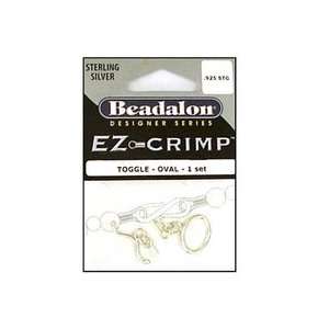  Beadalon EZ Crimp Toggle Clasp Oval Sterling Arts, Crafts 