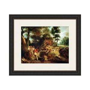 The Wild Boar Hunt After A Painting By Rubens C184050 Framed Giclee 