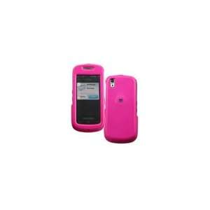 Samsung Instinct S30 SPH M810 Hot Pink Rubber Cell Phone Snap on Cover 