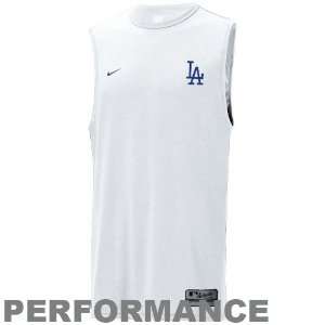  Nike L.A. Dodgers White Training Top T shirt Sports 