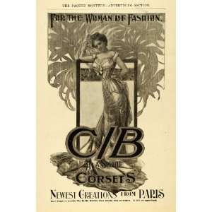  1907 Ad CB A La Spirite Corsets Victorian Woman Fashion 