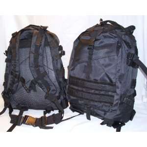  Military Patrol Tactical Assault MOLLE Backpack Black 