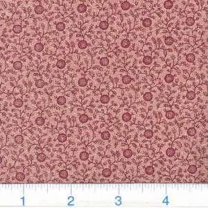 45 Wide Charleston II Budding Vines Rose Fabric By The 