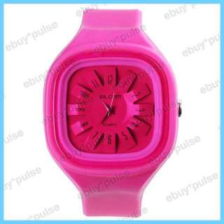   Colorful Jelly Candy Men Women Sports Quartz RUBBER Wrist Watch Unisex