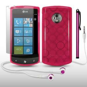   PROTECTOR, STYLUS & HEADSET, BY CELLAPOD CASES   HOT PINK Electronics