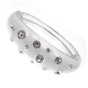 Acosta Jewellery   White Enamel & Crystal   Fashion Bracelet / Bangle