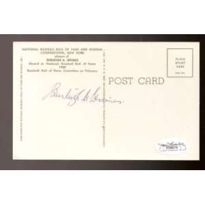  Burleigh Grimes Signed Hof Postcard~jsa Coa~autograph 