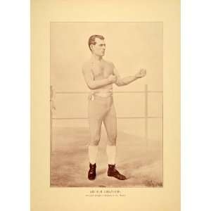  1894 Arthur Chambers Boxer Bare Knuckle Champion Print 