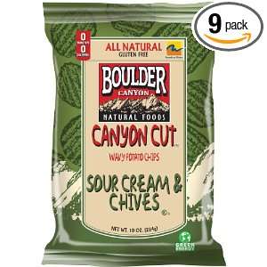 Boulder Canyon Canyon Cut Chips, Sour Cream and Chive, 10 Ounce Bags 