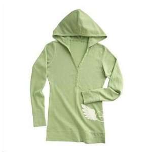Polaris OEM Womens Light Green Wing Thermal Hooded Sweatshirt. Hoodie 