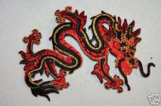 Iron on Chinese New Year dragon gothic patch applique  