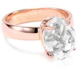  Katie Diamond Uma Rose Gold Herkimer Diamond Ring, Size 