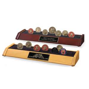 Row Challenge Coin Rack   Free Engraving   