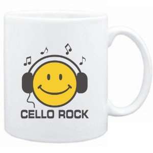  Mug White  Cello Rock   Smiley Music