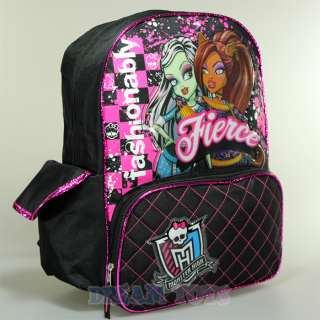 Monster High Fierce 16 Large Backpack   Bag Girls Frankie Stein 