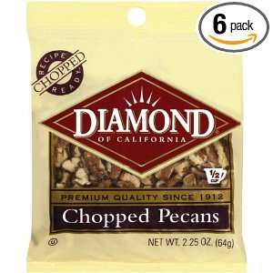 Diamond Baking Nuts Pecans Chopped, 2.25 Ounce Bags (Pack of 6)